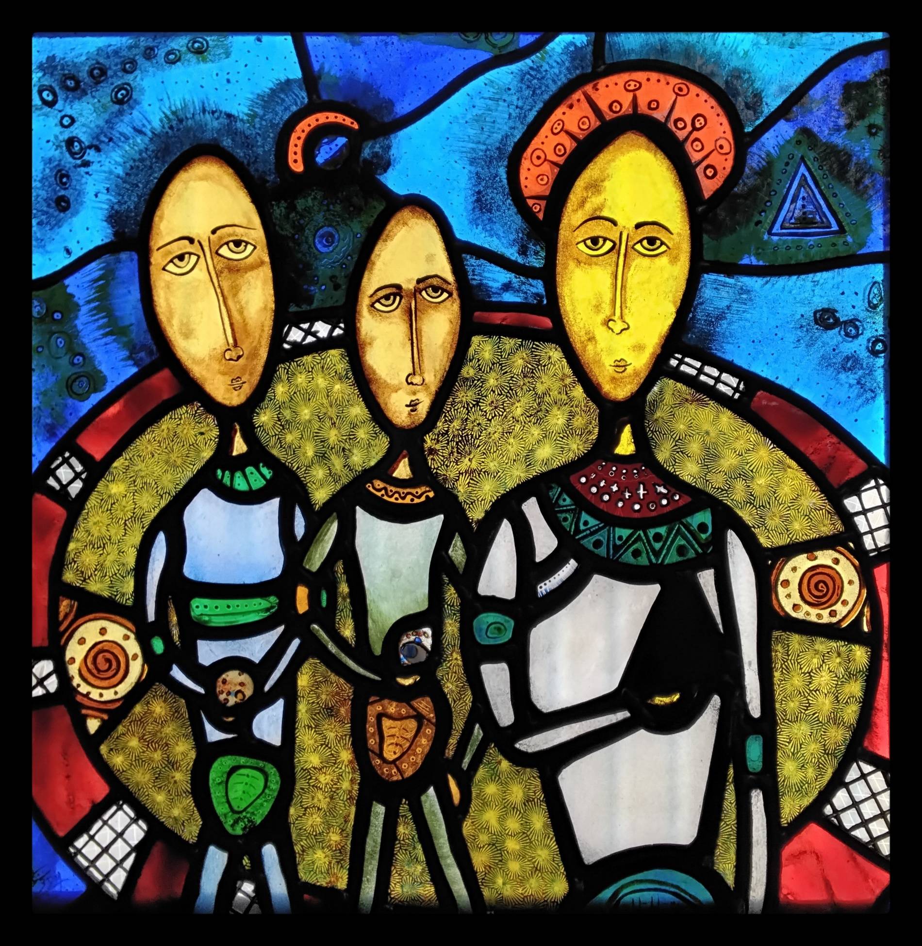 3 sages vitrail traditionnel